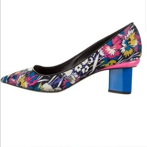 Nicholas Kirkwood Floral  Block Heel Pumps size 10